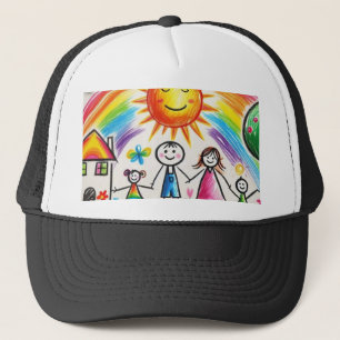 Boné Arte infantil orgulhoso Desenhos de crianças