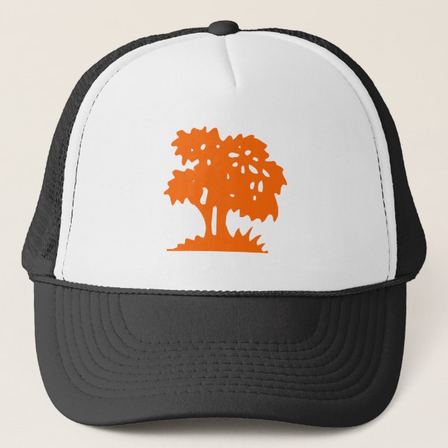 Boné Árvore de desenho - Laranja (Frente)