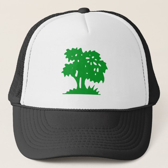 Boné Árvore de desenho - verde-grama (Frente)