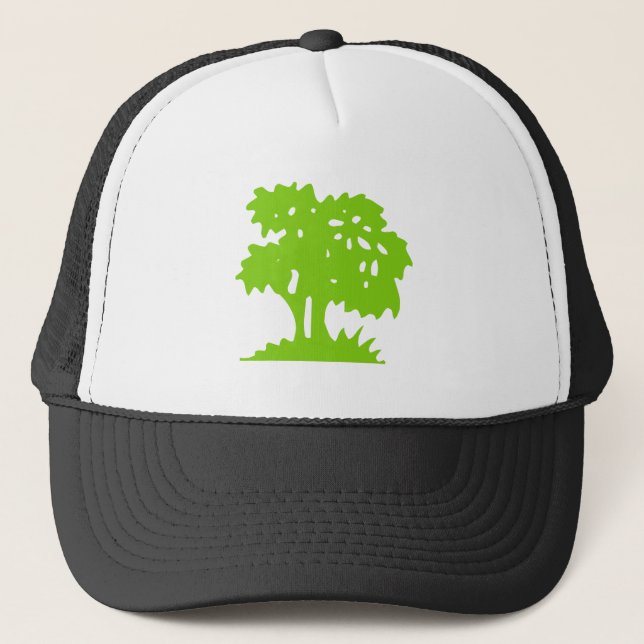 Boné Árvore de desenho - Verde marciano (Frente)