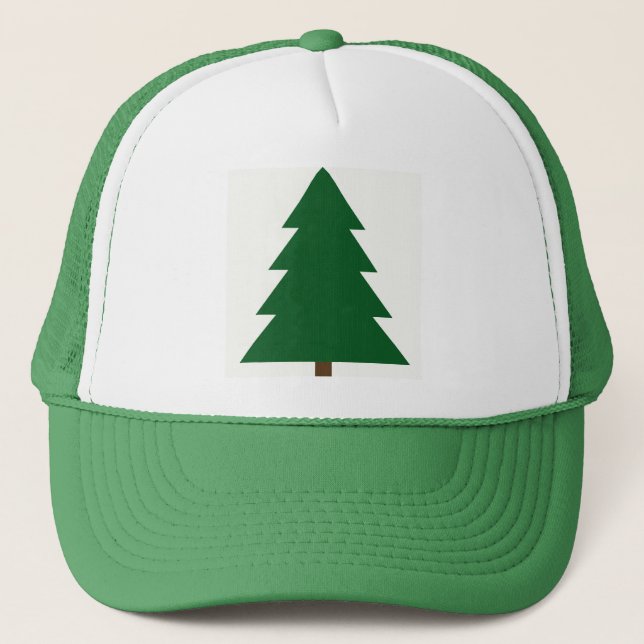 Boné Árvore de Natal de Woodblock (Frente)
