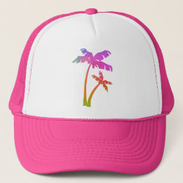 Boné Árvore Tropical do Arco-Íris Palm