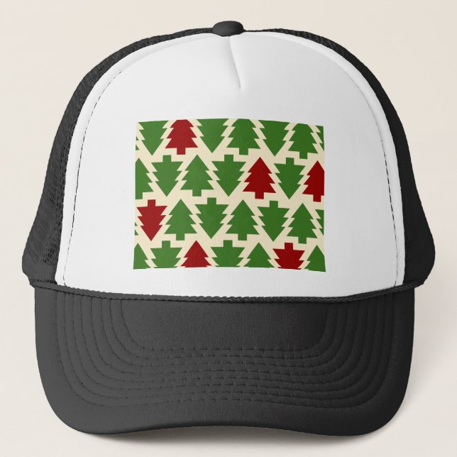 Boné Árvores de Natal Padrão de Feriado (Frente)