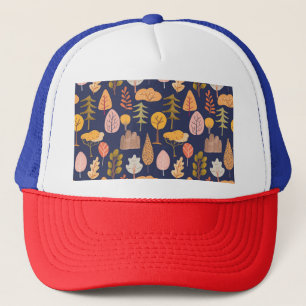 Boné Árvores Multicolores: Vintagem de outono de Médio