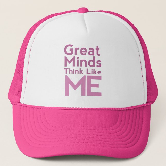 Boné As grandes mentes pensam como mim o chapéu (Frente)