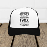 Boné As Legendas Personalizadas Eram Nasceres no Mês do<br><div class="desc">As lendas personalizadas eram nasceres na data mês ano design pode ser um design excelente para mostrar sua data de nascimento e sua idade para todos. Assim como pode ser um presente de excelente para qualquer pessoas de aniversário e pode ser um presente incrível para seu amigo e membro da...</div>