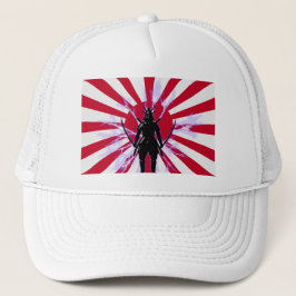Boné Ascensão e bandeira japonesa do Warrior Sun Samura