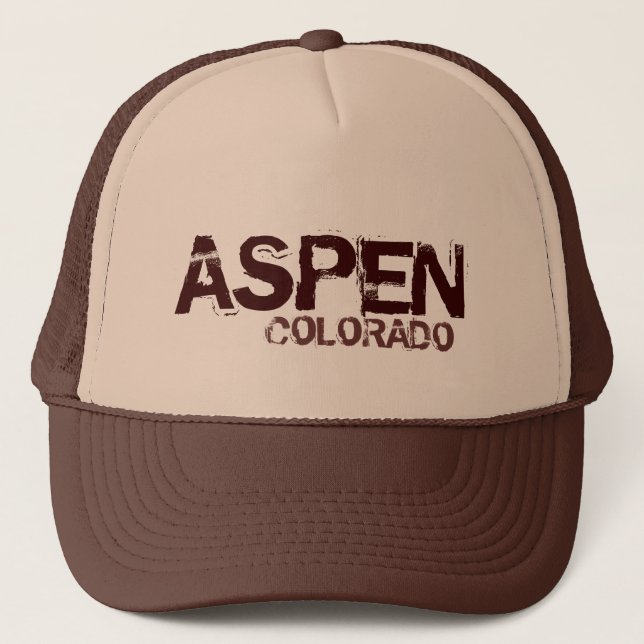 Boné Aspen Colorado chapéu marrom simples (Frente)