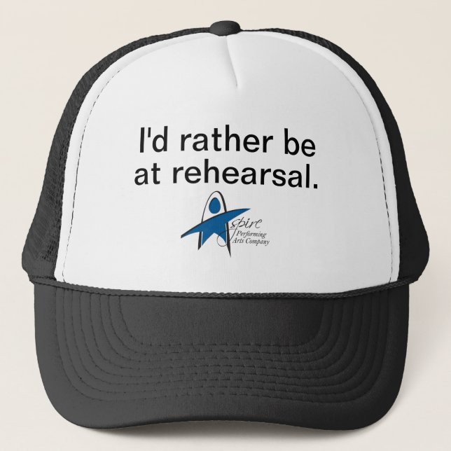Boné Aspire "I'd rather be at rehearsal" Trucker Hat (Frente)