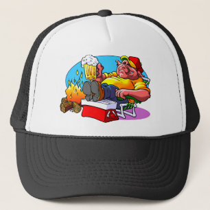 Boné Assado do porco dos desenhos animados