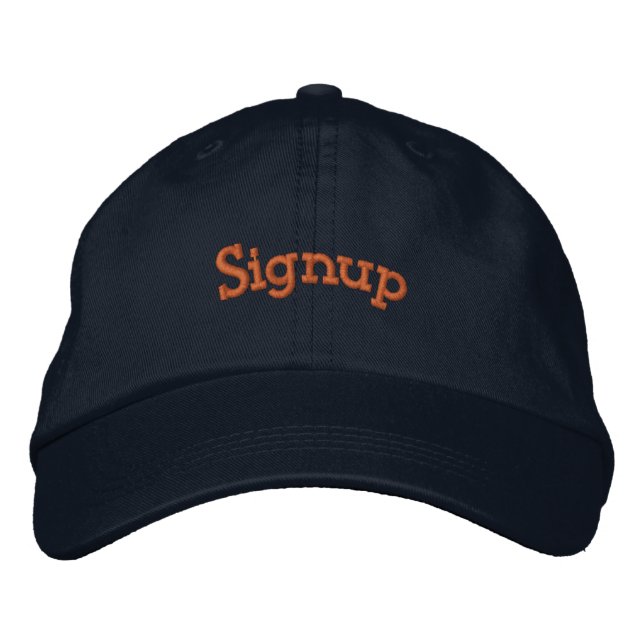 Boné Assinar 🎩 texto Bordado Marinho Personalizado que (Frente)