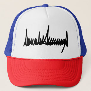 Boné Assinatura do Autografo Donald Trump