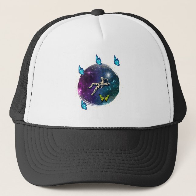 Boné astronauta com borboleta (Frente)