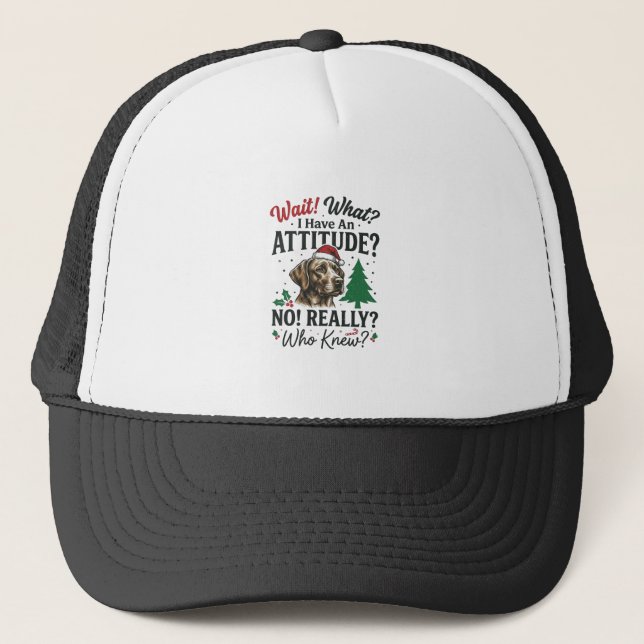Boné Atitude de Cachorro Engraçado Natal Design Vetoria (Frente)