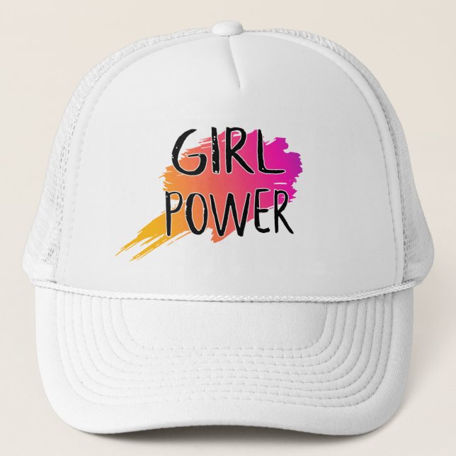 Boné Atitude Feminista de Poder Feminino Citação de Con (Frente)