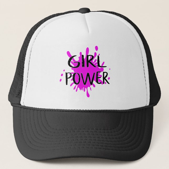 Boné Atitude Feminista de Poder Feminino Citação de Con (Frente)