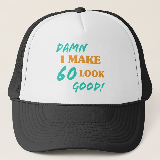 Boné Atitude Sarcástica de 60º Aniversário (Frente)