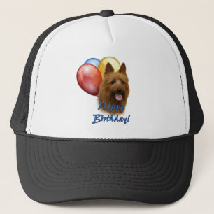 Boné Aussie Terrier Happy Birthday Balões