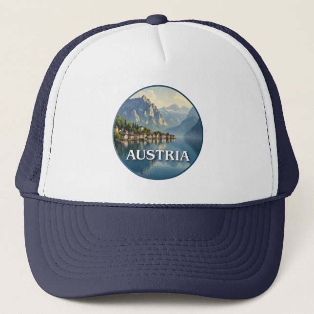 Boné Áustria Hallstatt União Europeia (Frente)