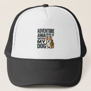 Boné Aventura Espera Com Meu Design de Caminhada Vintag