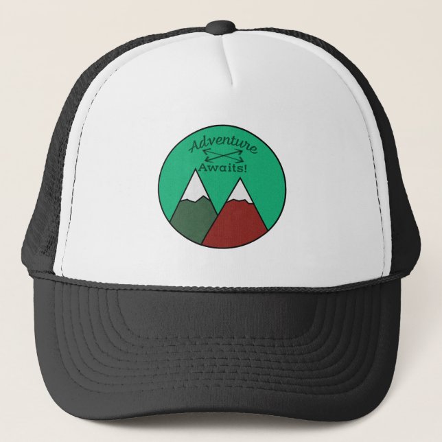 Boné Aventura Incrível Aguarda Montanhas Design (Frente)