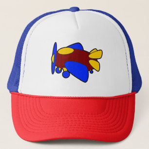 Boné Avião - Bolo de Cartoon Colorido