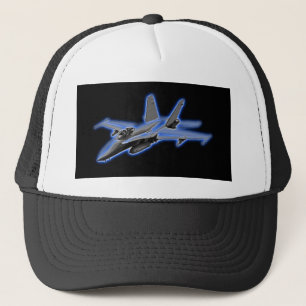 Boné Avião de combate do azul do zangão F/A-18