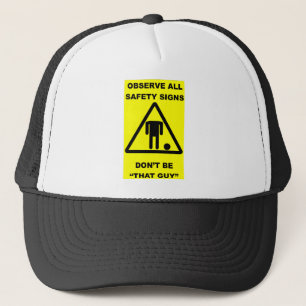 Boné Aviso do sinal de segurança
