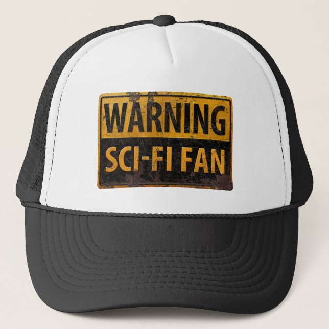 Boné AVISO Ventilador SCI-FI - Sinal de precaução contr (Frente)