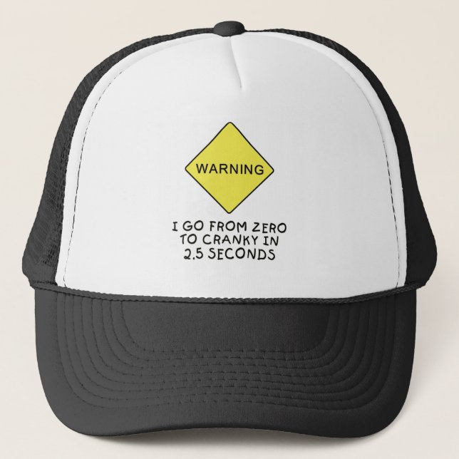 Boné aviso Zero-à-irritadiço (Frente)