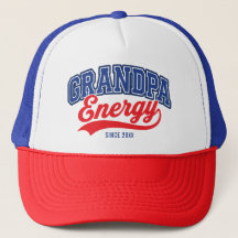 Avô Energia Vermelho Azul Retro Desde Design