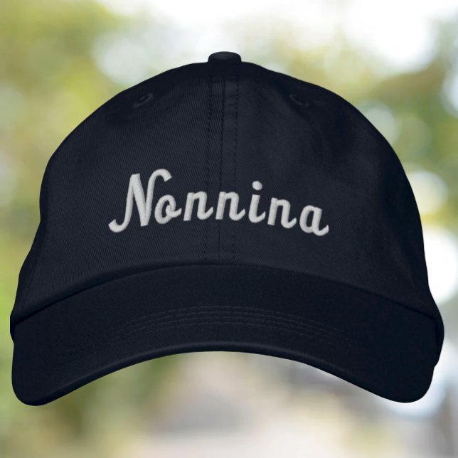 Boné Avó italiana Nonnina (Nonnina Embroidered Baseball Cap for your sweet Italian grandma - birthday, Mother's Day, Christmas)