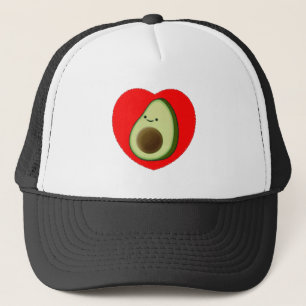 Boné Avocado Bonito No Coração Vermelho
