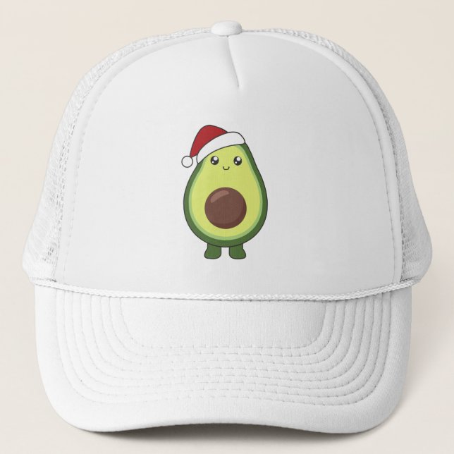 Boné Avocado para o Natal Luzes Engraçadas (Frente)