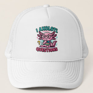 Boné Axolote Nerd Cute Eu Axolote Perguntas Marcas Meme