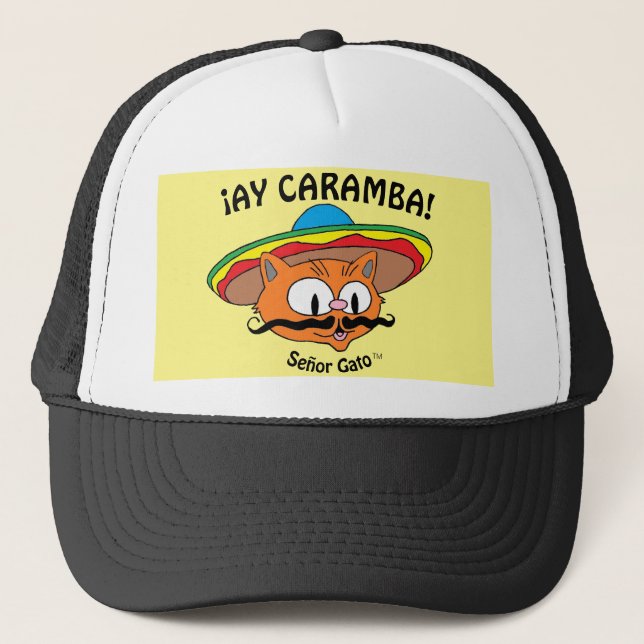 Boné ¡AY CARAMBA! Senhor Gato Desenho Animado Mexicano  (Frente)