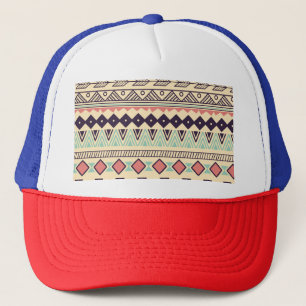 Boné Aztec Tribal Stripes: Ilustração Vintage