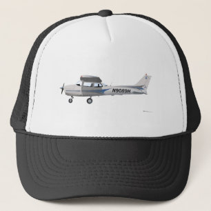 Boné Azul de Cessna 172 Skyhawk