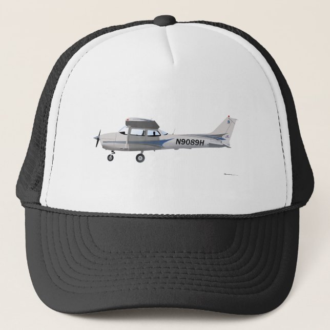 Boné Azul de Cessna 172 Skyhawk (Frente)