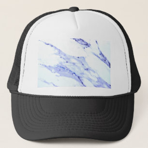 Boné Azul e mármore branco