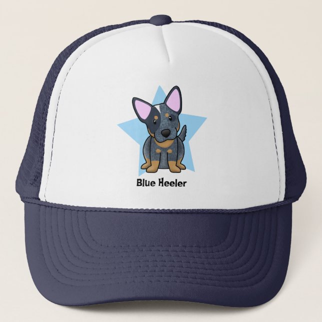 Boné Azul Heeler da estrela de Kawaii (Frente)
