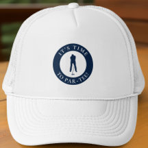 Azul Marinho É Hora de Par Tee Humor Golf