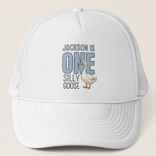 Boné Azul Moderno Personalizado Primeiro Aniversário de