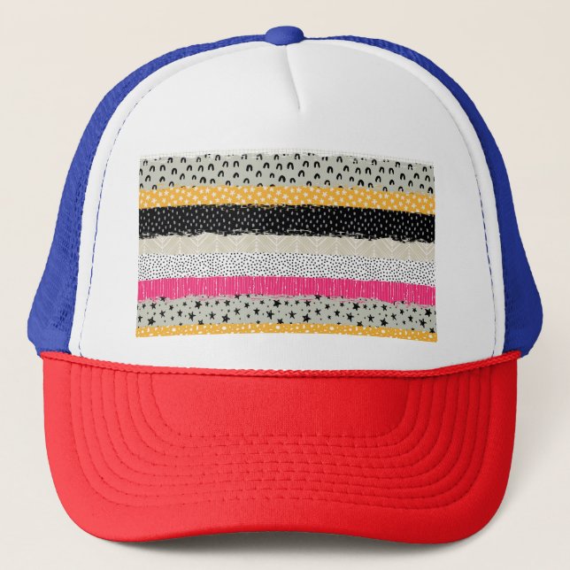 Boné Azulejos de patch: Design sem costura versátil. (Frente)