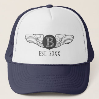 Boné B Asas-piloto de aviação personalizada monográfica
