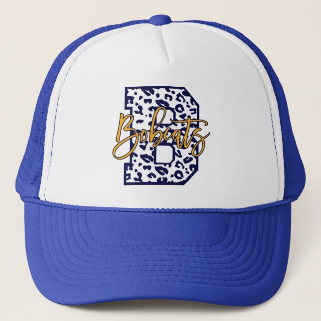 Boné B Bobcats azul e branco (Frente)