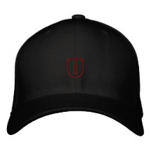 B - Letra Inicial Preta Flexfit Wool-Chapéu Grande