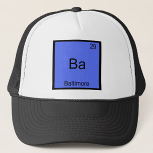 Boné Ba - Baltimore City Camiseta Símbolo Elemento Quím