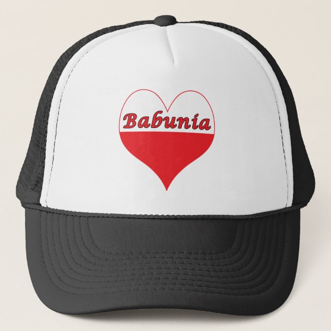 Boné Babunia Polonês Heart (Frente)