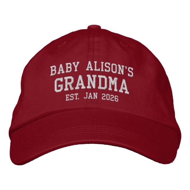 Boné Baby’s Grandma Custom Embroidered Hat (Frente)